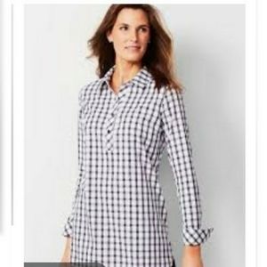 Talbots Non Iron Perfect Tunic - Scotch Plaid -14-